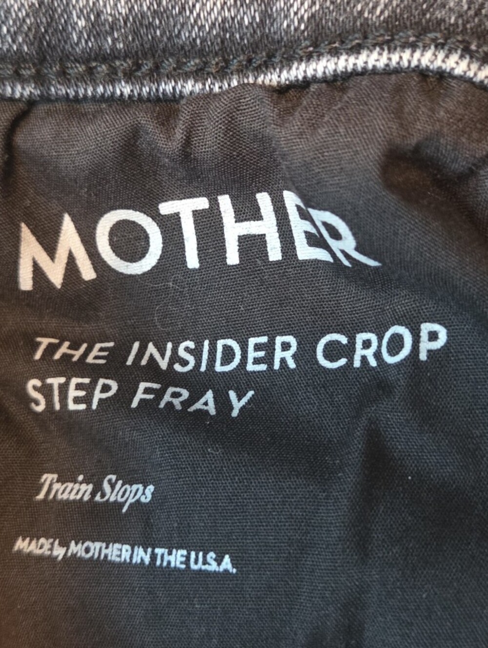 Mint Condition!! MOTHER Denim The Insider Step Crop Fray - Train Stops SZ 28 - Picture 10 of 14